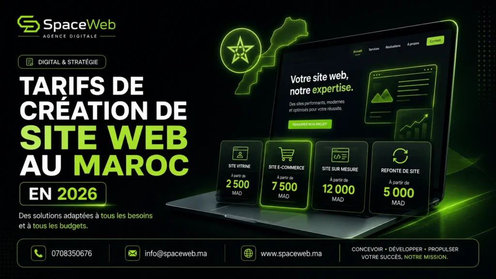 Création Site Web au Maroc | Agence Web Professionnelle 4 Tarifs de création de site web au Maroc en 2026
